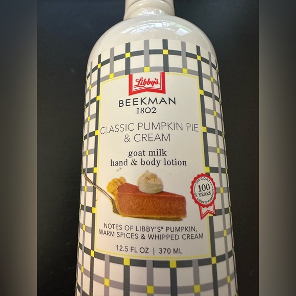 Brand New Limited Beekman 1802 Classic Pumpkin Pie & Cream hand and body lotion - Picture 3 of 3